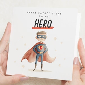 Fathers Day Card for Dad, Fathers Day Card from Kids, Superhero Dad Card, Fathers Day Card for Him, Hero Dad Card