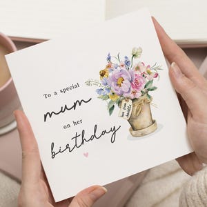 Mama Geburtstagskarte Blumen, süße Geburtstagskarte für Mama, Mama Blumen Geburtstagskarte, Mama Geburtstagskarte, Geburtstagskarte Mama, personalisiertes Mama Geschenk
