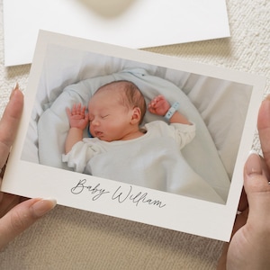 Cartes de remerciement avec photo de bébé, cartes de remerciement modifiables, cartes de remerciement personnalisées Carte de remerciement pour petite fille, petit garçon