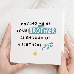 Schwester Geburtstagskarte von Bruder, Bruder Geburtstagskarte, Schwester Geburtstag Geschenke von Bruder, Schwester Lustige Geburtstagskarte, Geburtstagsbruder