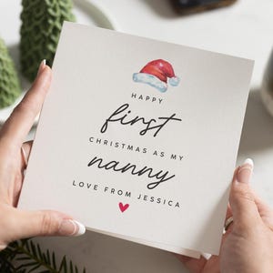 Nanny Weihnachtskarte, Erstes Weihnachten als meine Nanny Karte, 1