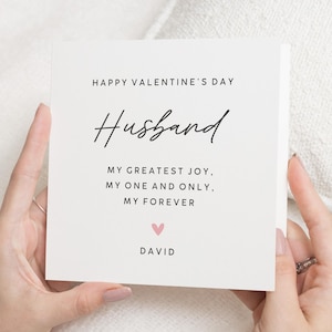 Tarjeta de San Valentín para el esposo, tarjeta de San Valentín para el esposo, regalo de San Valentín para él, tarjeta de San Valentín para el esposo, tarjetas de San Valentín para el esposo para él