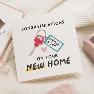 Carte de voeux pour votre nouvelle maison, carte de pendaison de crémaillère, cadeau pour nouvelle maison, cadeau de pendaison de crémaillère pour amis, carte personnalisée pour nouvelle maison