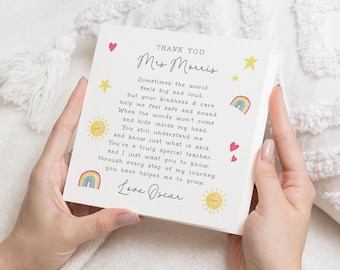 Teacher Thank You Card, SEN Teacher Card, Autism Teacher Card, Personalised Teacher Card, Thank You Teacher Card, Teaching Assistant Card