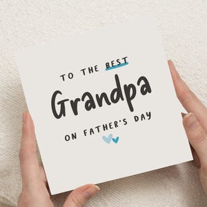 Fathers Day Card for Grandpa, Grandpa Fathers Day Card, Fathers Day Card for Him, Card for Grandad, Cute Fathers Day Card
