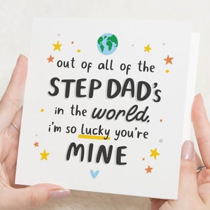 Carte de fête des pères de beau-père, carte de beau-père, carte d'anniversaire pour beau-père, carte de chance de vous avoir, carte pour lui, jolie carte de beau-père