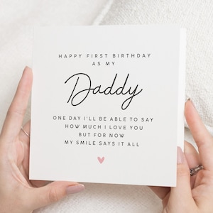Alles Gute zum Geburtstag Daddy Karte, Daddy Geburtstagskarte, Erster Geburtstag als mein Daddy, erster Geburtstag als Vater, 1