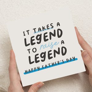 Fathers Day Card, Fathers Day Card from Son, Fathers Day Card from Daughter, Funny Fathers Day Card, Card for Dad, Legend Card