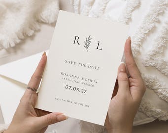 Personalised Save the Date Card, Wedding Save the Date Card, Minimal Save the Date, Custom Save the Date Card, Simple Save the Date