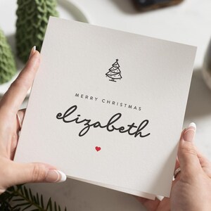 Cartes de Noël personnalisées, joyeux Noël pour femme, carte de Noël pour un ami, carte de Noël pour petite amie, pour mari, petit ami de Noël