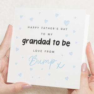 Carte de fête des pères pour futur grand-père, futur grand-père, carte de fête des pères, carte de fête des pères personnalisée