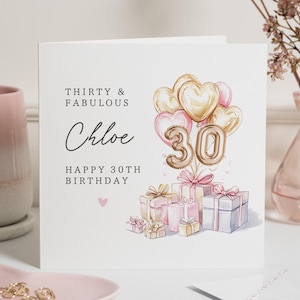 Carte 30e anniversaire ami, carte 30e anniversaire fille, cadeau 30e anniversaire pour femme, carte 30e anniversaire pour soeur, elle, meilleur ami