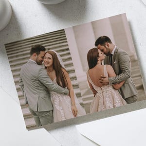 Postkarte Dankeskarten Landschaft, Hochzeit Dankeskarten, Personalisierte Danksagungskarten Hochzeit, mit Foto, gefaltete Dankeskarten