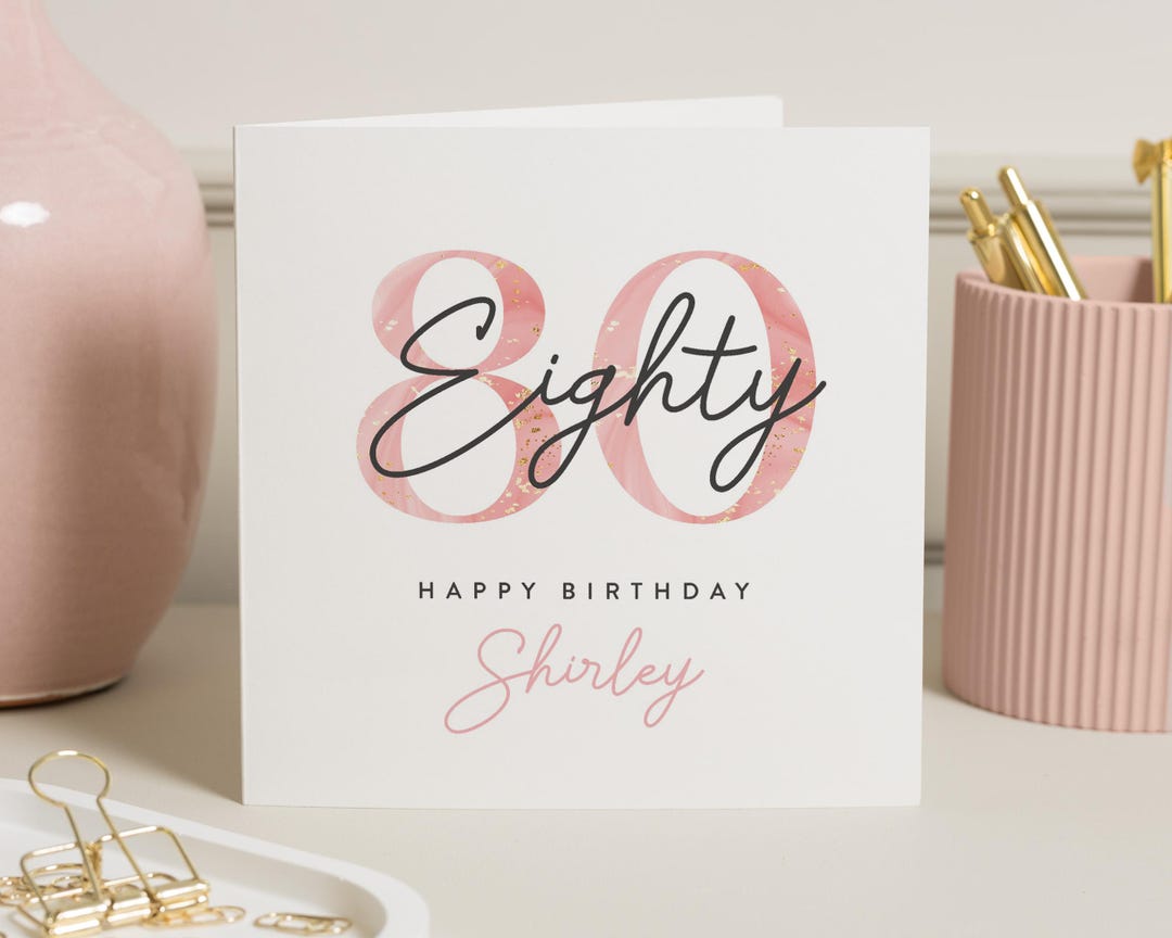 Hunts England Biglietto di auguri per 80° compleanno della nonna, con scritta in lingua inglese To the best grandma in the world, collezione iconica, grande, 210 x 210 mm