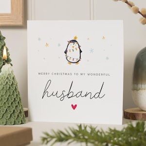 Carte de Noël pour mari, carte de Noël pour mari, cartes de Noël pour mari, carte de Noël pour petit ami, carte de Noël pour mari, cadeau pour mari