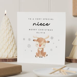 Nichte Weihnachtskarte, Weihnachtskarte für Nichte, Nichte erste Weihnachtskarten, glückliche Weihnachtsnichte, Weihnachtskarte Nichte, Neice Weihnachtskarte