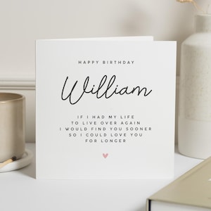 Carte d'anniversaire petit ami, carte d'anniversaire pour lui, carte d'anniversaire de mari, carte d'anniversaire pour petit ami, carte d'anniversaire partenaire, anniversaire de fiancé