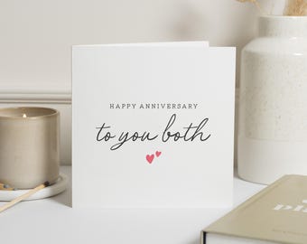 Carte joyeux anniversaire, carte d'anniversaire pour couple, joyeux anniversaire à vous deux, anniversaire de mariage spécial couple, anniversaire d'amis
