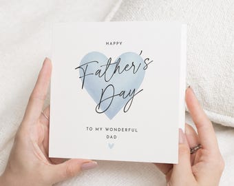 Vatertagskarte für Papa, Vatertagskarte von Tochter, Vatertagskarte für Ihn, Einfache Vatertagskarte, Papakarte