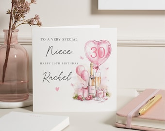30th Birthday Card Niece, Niece 30th Birthday Card, Friend 30th Birthday Gift, Daughter, Thirtieth Birthday Card For Sister, For Her