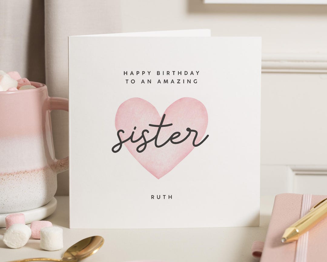 Sister Birthday Card, Happy Birthday Card for Sister, Birthday Gift