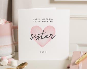 Carte d'anniversaire soeur, carte de joyeux anniversaire pour soeur, cadeau d'anniversaire soeur, cartes d'anniversaire soeur, cadeau pour anniversaire soeurs, cartes soeur