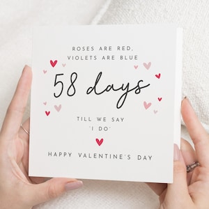 Verlobte Valentinstagskarte, Valentinstagskarte für Verlobte, Valentinstagskarte Verlobte, letzter Valentinstag als Verlobte, Ehemann, um Valentinstagsgeschenk zu sein