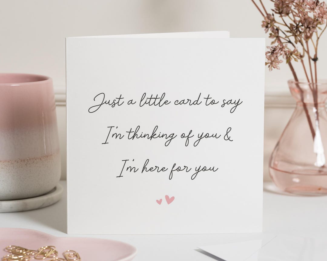 Thinking of You Card, Just A Note Card, Empathy Card, Support Card ...