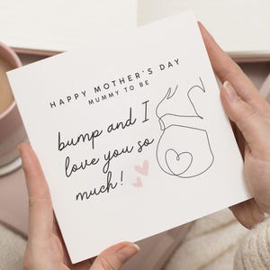Biglietto per la festa della mamma della moglie, da Bump, regalo per la festa della mamma per la futura mamma, biglietti per la festa della mamma della futura mamma, biglietto per la festa della mamma della futura mamma dal partner