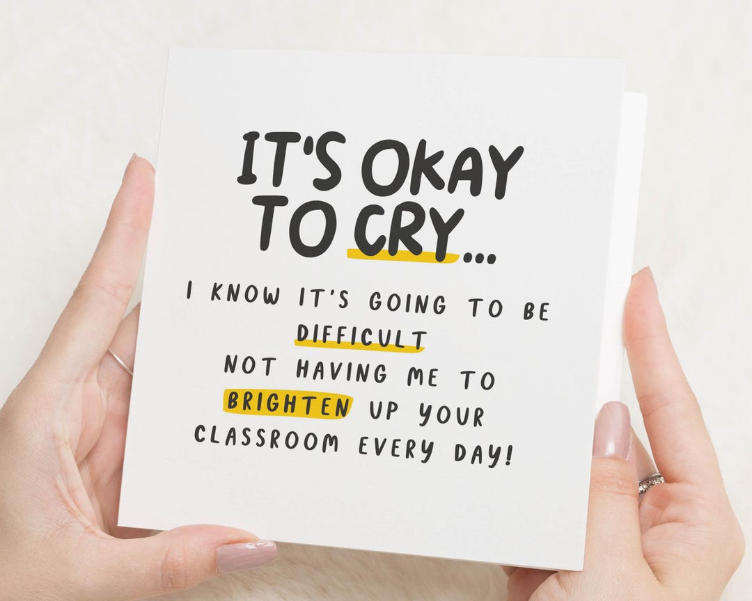 Leaving Card for Teacher, Funny Leaving Card, Goodbye Card for