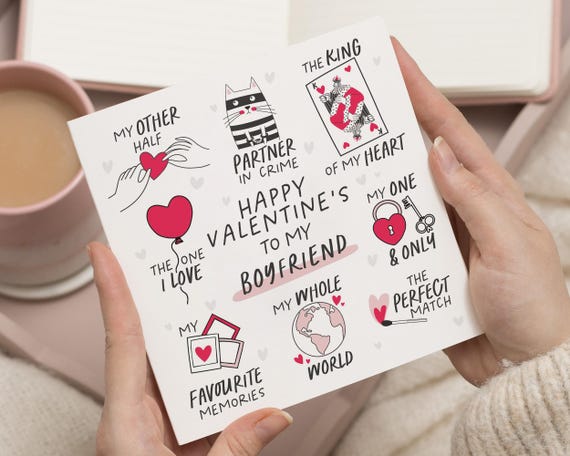 Boyfriend Valentines Card, Gifts for Boyfriend, Valentines Day