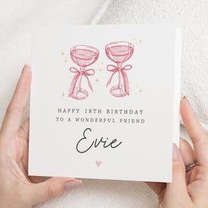 18th Birthday Card Friend, Friend 18th Birthday Card, Personalised 18th Birthday Gift For Best Friend, Eighteenth Birthday, Milestone Card