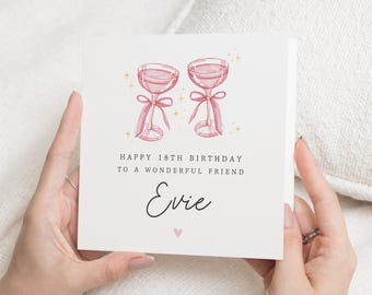 18th Birthday Card Friend, Friend 18th Birthday Card, Personalised 18th Birthday Gift For Best Friend, Eighteenth Birthday, Milestone Card