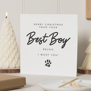 Weihnachtskarte vom Hund, Hundepapa Weihnachtskarte, Hundeweihnachtskarte, frohe Weihnachten vom Hund, Hundemama Geschenk, vom Hund, Hundemama Karte