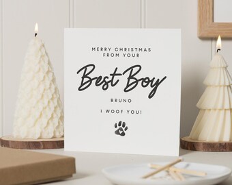 Christmas Card From The Dog, Dog Dad Christmas Card, Dog Christmas Card, Merry Christmas From The Dog, Dog Mum Gift, From Dogs, Dog Mum Card