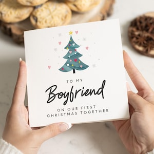 Weihnachtskarte Freund, Weihnachtskarte Freund, Weihnachtsgeschenk Freund, erste Weihnachten zusammen Karte, 1.Weihnachtskarte Freund