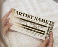 Personalised Concert Ticket Gift, Gold Foil Gift Voucher, Birthday Gift For Her, Custom Ticket, Music Experience Gift product logo