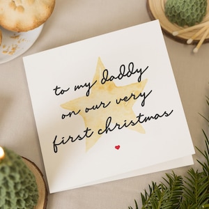 Carte de Noël papa, cadeau de Noël papa, première carte de Noël papa, cadeaux premier Noël comme papa, première carte de Noël de papa