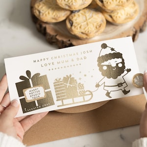 Buono regalo, gratta e scopri, biglietto di Natale, buono regalo di Babbo Natale, buono regalo di Natale personalizzato, per bambini, biglietto foil