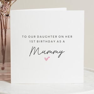Biglietto di auguri di compleanno per figlia, 1° compleanno da mamma, regalo di compleanno per nostra figlia, regalo di compleanno per figlia, biglietto speciale per figlia