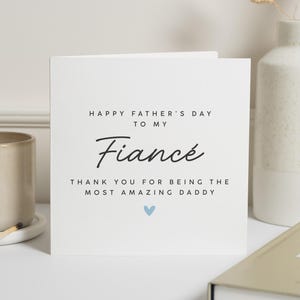 Fathers Day Card for Fiancé, Fathers Day Card from Partner, Daddy Card, Fathers Day Card for Him, Thank You Card for Fiancé