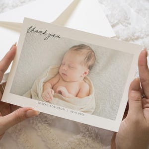 Biglietti di ringraziamento per neonato con foto, biglietti di ringraziamento per baby shower, biglietti di ringraziamento per neonato, biglietti di ringraziamento personalizzati, biglietti per neonata