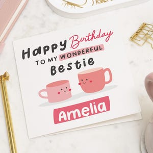 Verjaardagskaart voor beste vriend, beste vriend verjaardagskaart, beste verjaardagskaart, verjaardagscadeau voor beste vriend, voor haar, gepersonaliseerde kaart