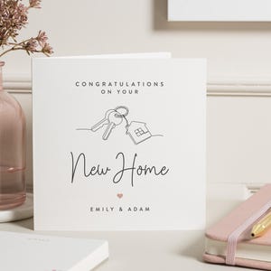 New House Card, gepersonaliseerde New Home Card, First Home Card, housewarmingcadeau, housewarmingkaart, cadeau voor nieuw huis, verhuizen in kaart