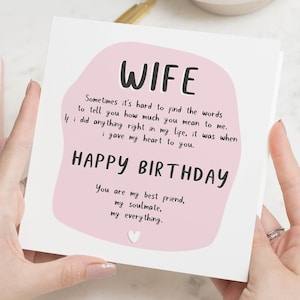 Cartão de aniversário da esposa, cartão de aniversário para a esposa, feliz aniversário esposa, presente de aniversário da esposa, cartão de aniversário personalizado da esposa, cartão fofo da esposa