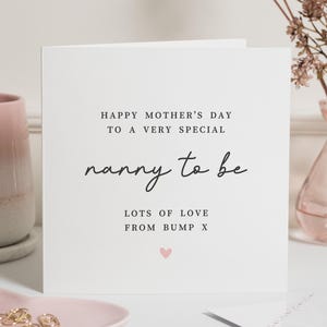 Regalo del día de la madre para la futura niñera, tarjeta del día de la madre, de parte de un bebé, tarjetas del día de la madre para la futura niñera, regalo del día de la madre para la futura niñera
