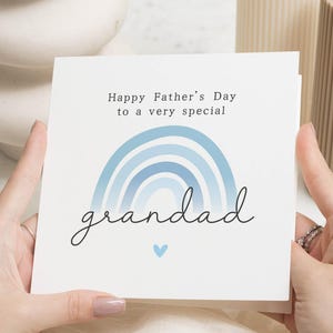 Tarjeta del Día del Padre para el Abuelo, Tarjeta del Día del Padre para el Abuelo, Tarjeta para Él, Linda Tarjeta Arcoíris, Tarjeta del Día del Padre de los Nietos