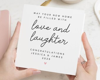 New Home Card, housewarmingcadeau, gepersonaliseerd New Home-cadeau, First Home-kaart, cadeau voor thuis, gepersonaliseerd nieuw huiscadeau voor vrienden