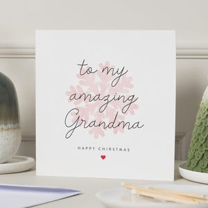 Tarjeta de Navidad para abuela, tarjeta de Navidad para abuela, tarjeta de Navidad para abuela, tarjeta de Feliz Navidad para abuela, tarjeta de Navidad para niñera, regalo de Navidad para abuela