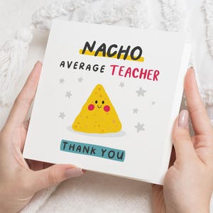Lehrer Dankeskarte, Nacho Durchschnittliche Lehrer Karte, Lustige Dankeskarte, Dankeskarte für Lehrer, Süße Lehrer Karte